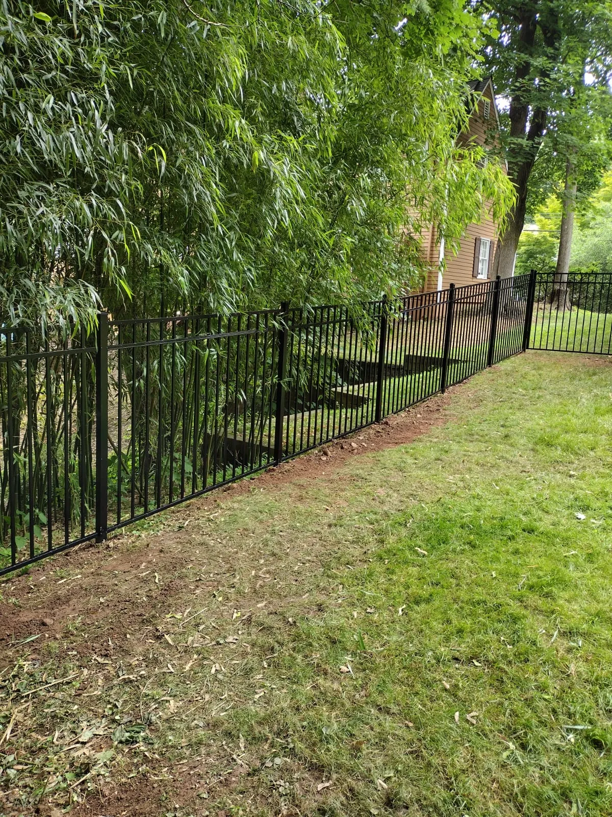 Aluminum fence installation in Madison, Morris County